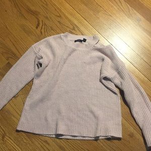 rose slit shoulder cable knit sweater💗💗💗